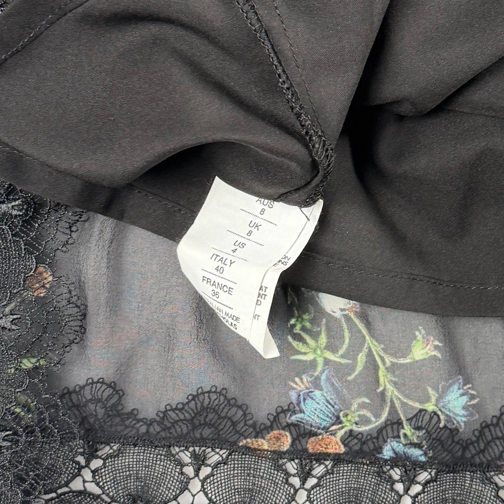 Nicholas Women's Wildflower Lace Mini Dress Black Sz US 4 - Picture 12 of 12